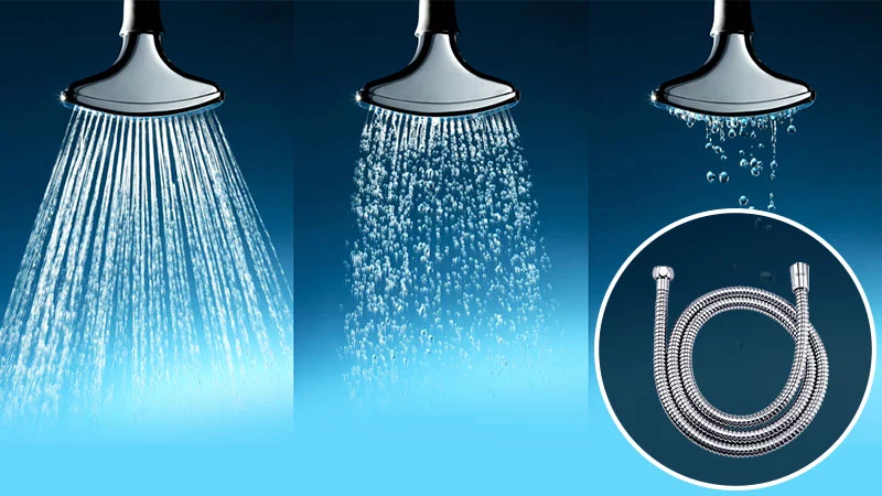 Does the shower hose affect water pressure in your restroom? 